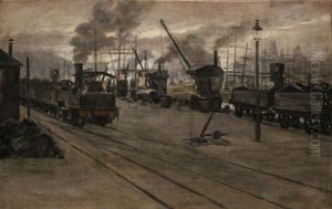 The Station, Dieppe by Henri-Charles Guerard
