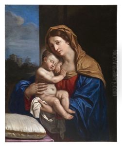 A Still Life With Peaches by Giovanni Francesco Barbieri