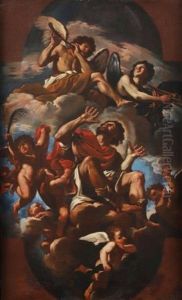 L'apotheose De Saint Chrysogone, Dans Un Encadrement Cintre