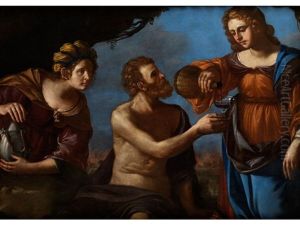 Lot Und Seine Tochter by Giovanni Francesco Barbieri