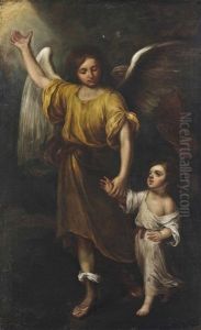 Tobias And The Archangel by Giovanni Francesco Barbieri