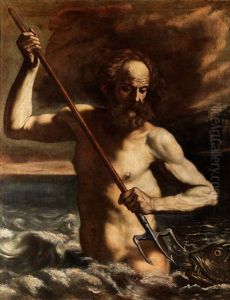 Neptun In Den Meereswogen by Giovanni Francesco Barbieri