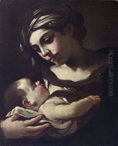 Madonna Mit Kind by Giovanni Francesco Barbieri