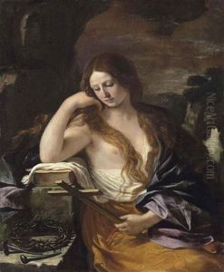 The Penitent Magdalene With The Arma Christi by Giovanni Francesco Barbieri