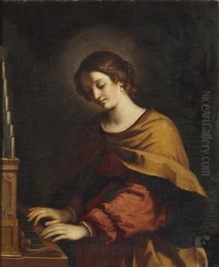 Die Heilige Cacilie by Giovanni Francesco Barbieri