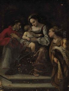 The Madonna And Child With Saints Charles Borromeo And Catherine