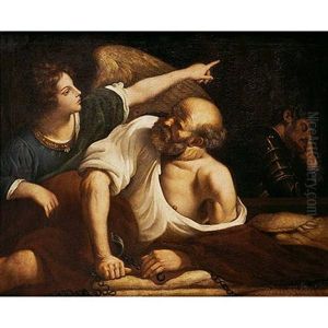 San Pedro Liberado Por Un Angel by Giovanni Francesco Barbieri