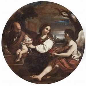The Rest On The Flight Into Egypt by Giovanni Francesco Barbieri