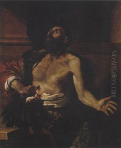 Suicidio Di Catone by Giovanni Francesco Barbieri