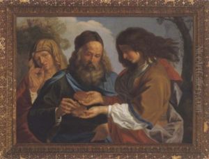 Simson Und Manoah Mit Seiner Frau, Die Von Honigwaben Aus Dem Lowenrachen Zu Essen Bekommen