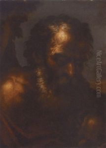 Saint Jerome In The Wilderness by Giovanni Francesco Barbieri