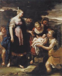 Auffindung Moses by Giovanni Francesco Barbieri