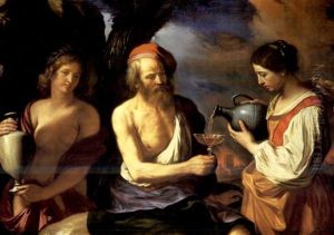 Lot And His Daughters by Giovanni Francesco Barbieri