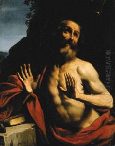 The Vision Of Saint Jerome by Giovanni Francesco Barbieri