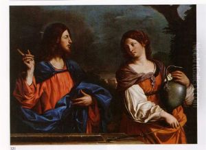 Christ And The Woman Of Samaria At The Well by Giovanni Francesco Barbieri