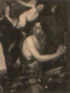 Religious Scene With Putti