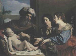 Der Prophet Elisaus Erweckt Den Sohn Der Sunamitin by Giovanni Francesco Barbieri
