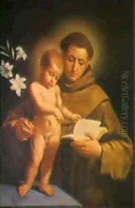 Saint Anthony Of Padua With The Christ Child by Giovanni Francesco Barbieri