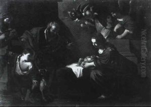 L'adoration Des Bergers by Giovanni Francesco Barbieri