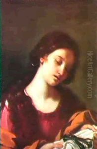 Mary Magdelene Contemplating The Instruments Of The Passion