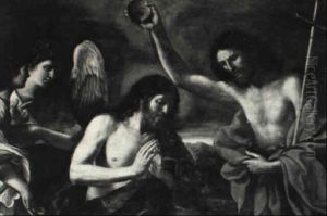Baptism Of Christ by Giovanni Francesco Barbieri