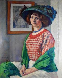Femme A L'echarpe Verte