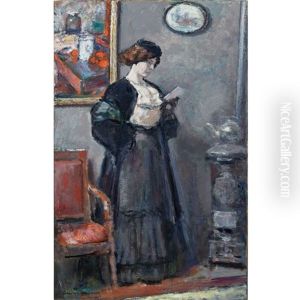 Femme A La Lecture by Charles Francois Prosper Guerin