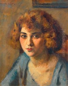 Femme Au Gilet Bleu