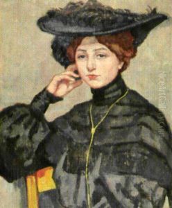 Dame Au Chapeau by Charles Francois Prosper Guerin