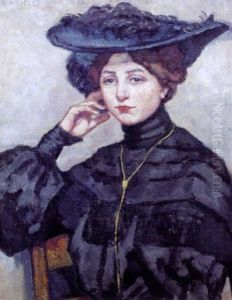 Portrait D'une Elegante by Charles Francois Prosper Guerin