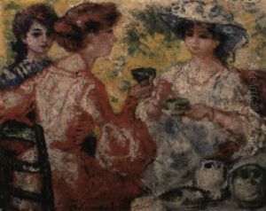 L'heure Du The by Charles Francois Prosper Guerin