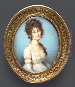 Portrait De Jeune Femme Assise, De Trois-quarts Vers La Droite, Presque De Face, En Robe De Voile Blanc Portrait De Jeune Femme Assise, De Trois-quarts Vers La Droite, Presque De Face, En Robe De Voile Blanc