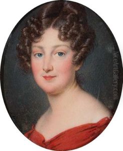 Jeune Femme A La Robe Rouge Et Au Chignon Apollo
