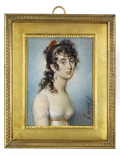 A Young Lady In Decollete White Dress - view 1