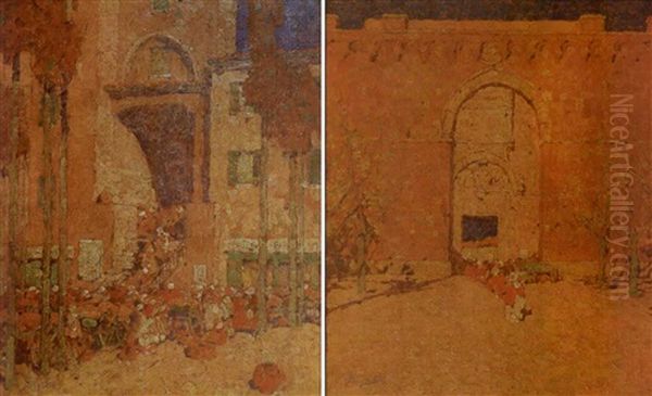 The Market Place, Siena (+ Porta Romano, Siena; 2 Works) - view 1