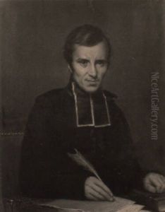 Portrait De Felicite De Lamennais by Paulin Jean Baptiste Guerin