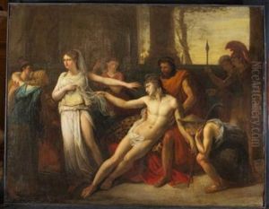 Helen And Paris by Pierre-Narcisse Guerin