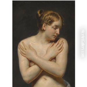 Study Of A Young Woman With Her Arms Folded by Pierre-Narcisse Guerin