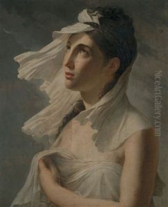 Portrait De Jeune Fille by Pierre-Narcisse Guerin