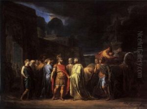 Classical Figures Before The Entrance To A Walled City