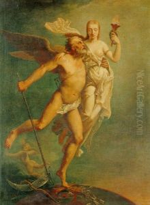 An Allegory Of Time And Innocence (?) Defeating Profane Love by Pierre-Narcisse Guerin