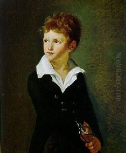 Portrait Of A Young Boy Holding A Sword by Pierre-Narcisse Guerin