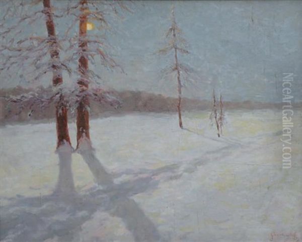 Arbres Sous La Neige - view 1