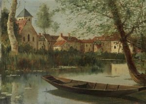 Barque Sur La Riviere by Armand Guery