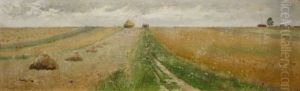 Charrette Dans Les Champs by Armand Guery