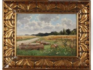 Paysage Aux Troncs De Bois Et Aux Fleurs Des Champs Paysage Aux Troncs De Bois Et Aux Fleurs Des Champs