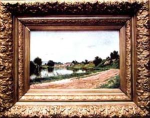 Bords De La Marne, Pont Et Village De Cumieres Pres D'epernay Bords De La Marne, Pont Et Village De Cumieres Pres D'epernay