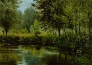 Waldlandschaft Mit Kleinem Teich by Armand Guery