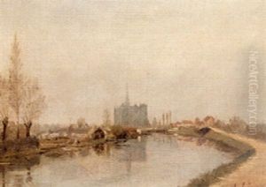 On The Tow Path, Near Epernay by Armand Guery