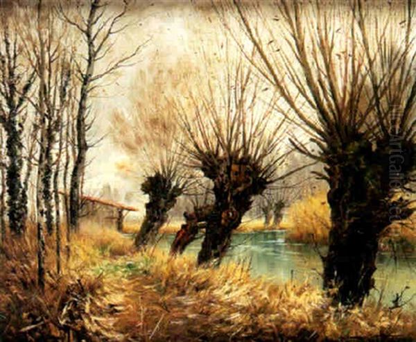 Les Vieux Saules En Mars, Sur La Suippe - view 1